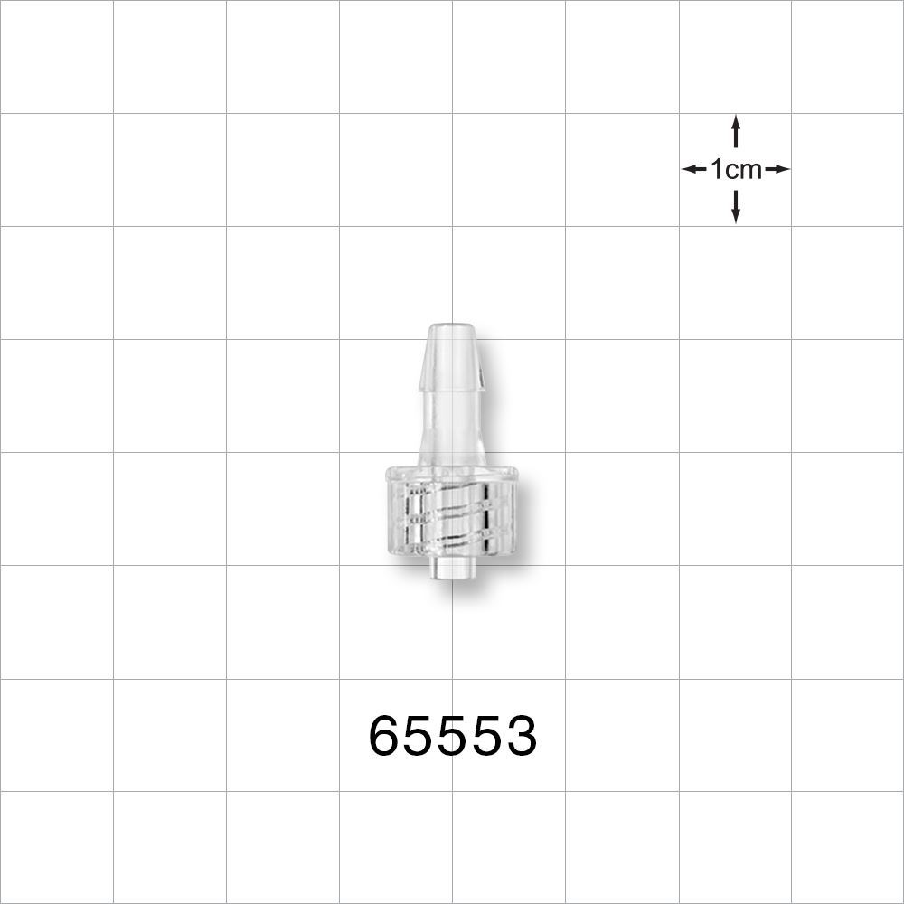 Male Luer Lock, Barbed, Clear