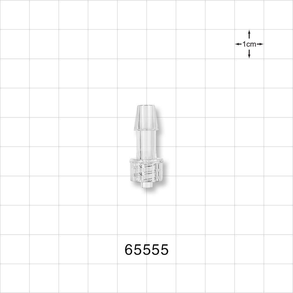 Male Luer Lock, Barbed, Clear