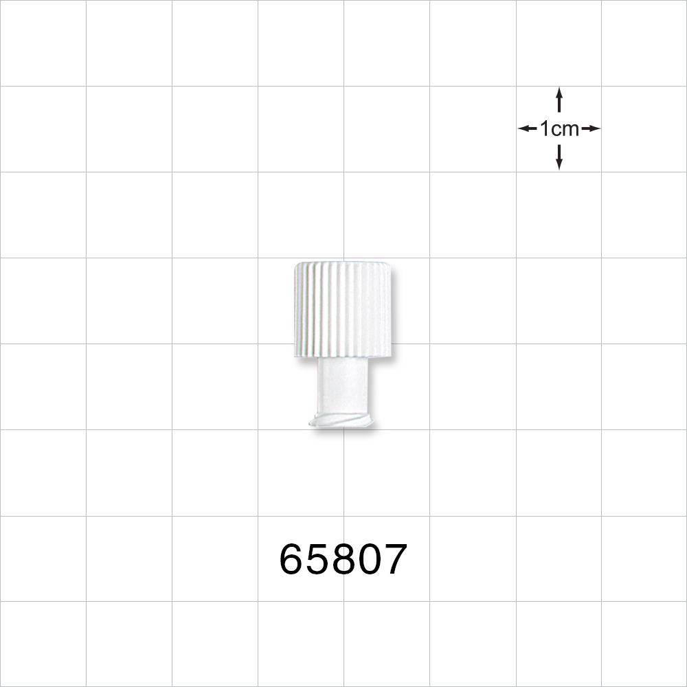 Double Dead-Ender Cap, Non-Vented w/Recessed Stem, White