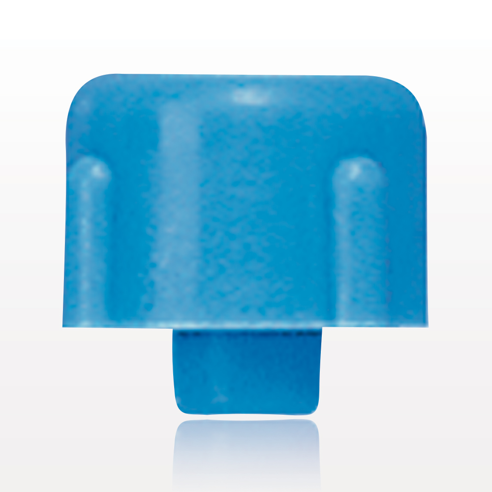 Push-On Male Luer Cap, Non-Vented, Blue