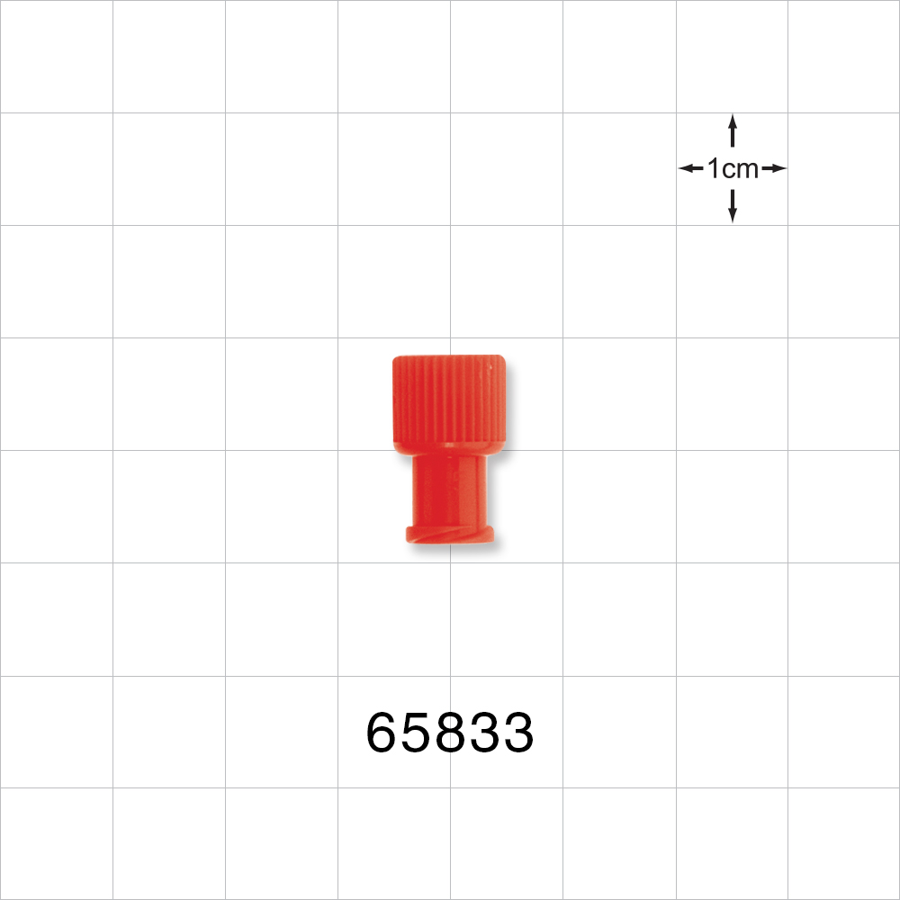 Double Dead-Ender Cap, Non-Vented w/Recessed Stem, Red