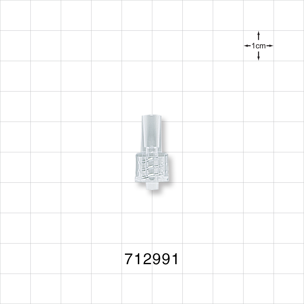 Male Luer Lock, Tubing Port, Clear