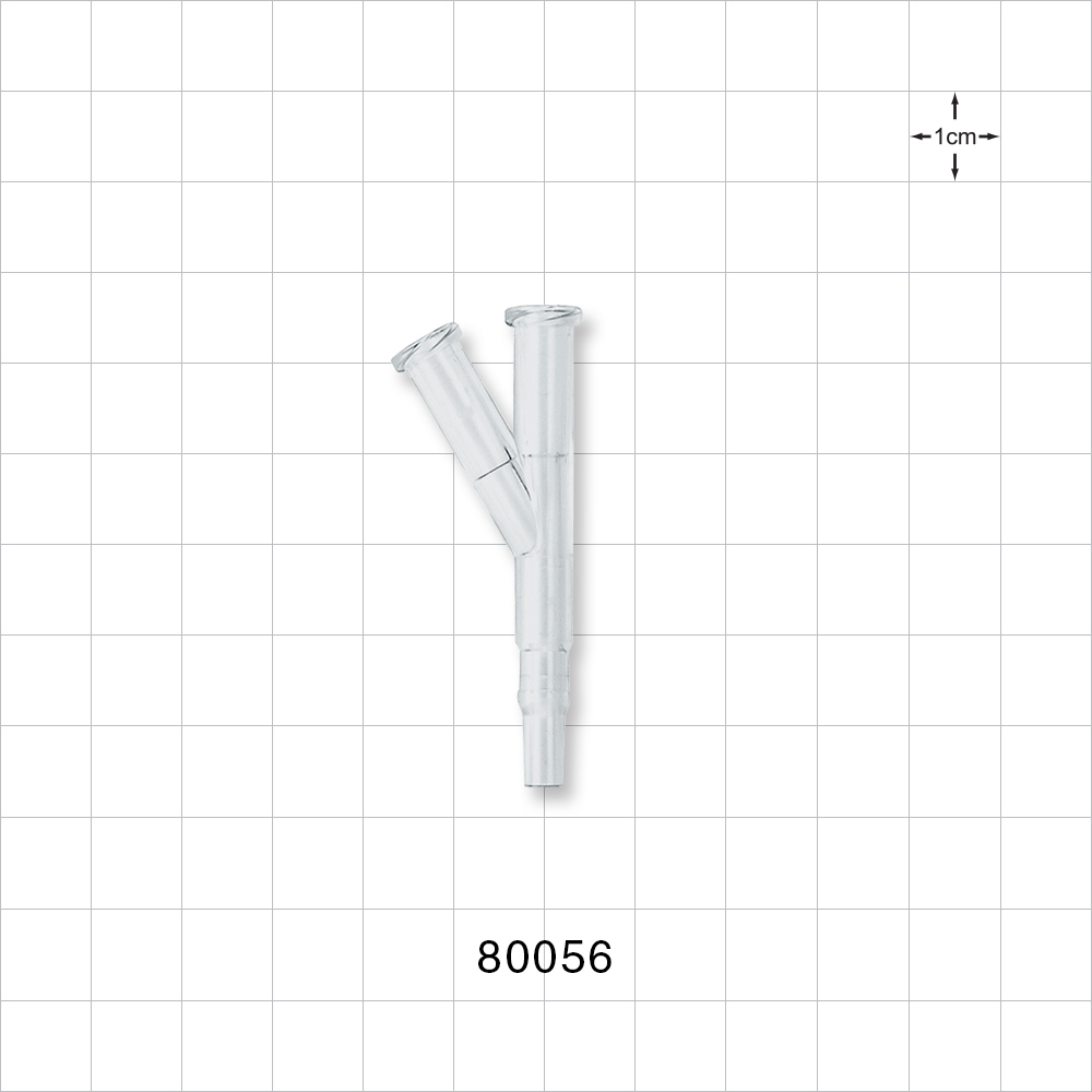 Y Connector, 2 Female Luer Locks, Male Luer Slip, Natural