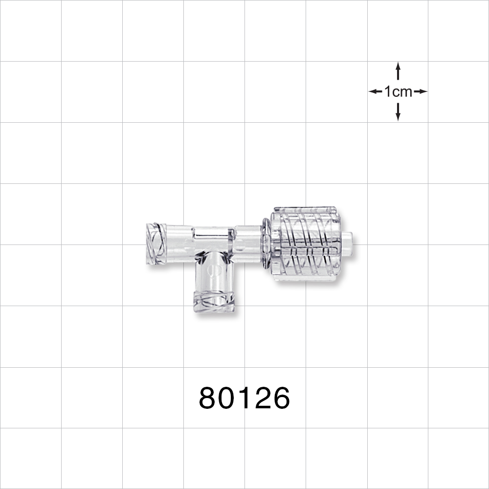 T Connector, Swivel Male Luer, 2 Female Luer Locks