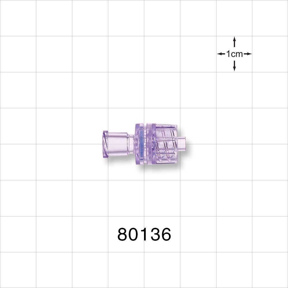 Check Valve, Female Luer Lock Inlet, Male Luer Lock Outlet