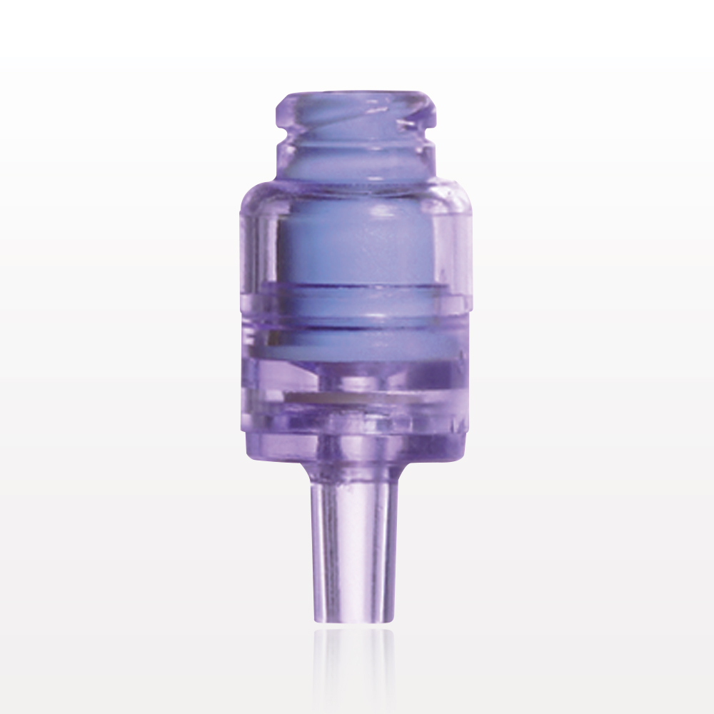 Needleless Injection Site, Swabbable, Female Luer Lock, Male Luer Slip, 1 Way Check Valve