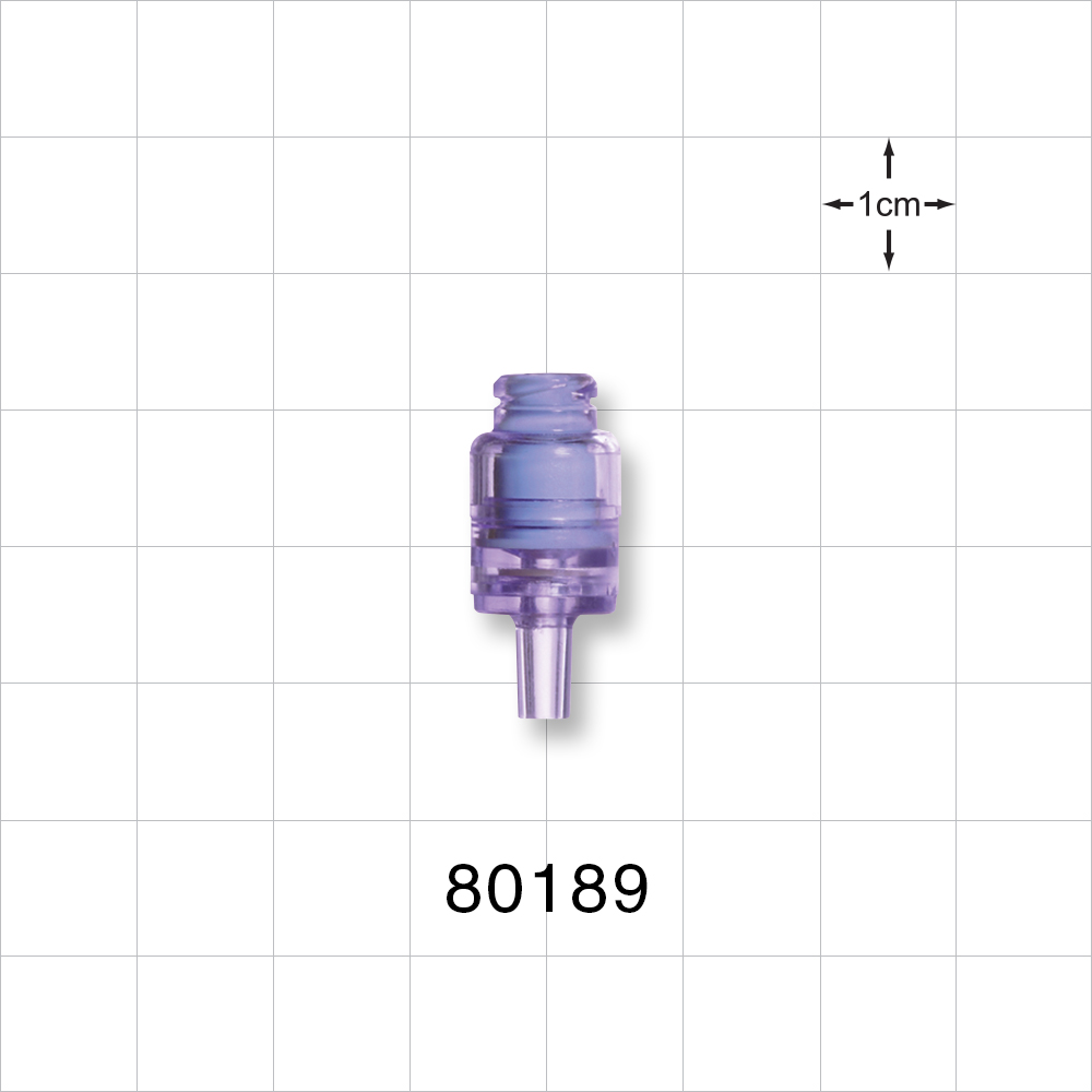 Needleless Injection Site, Swabbable, Female Luer Lock, Male Luer Slip, 1 Way Check Valve