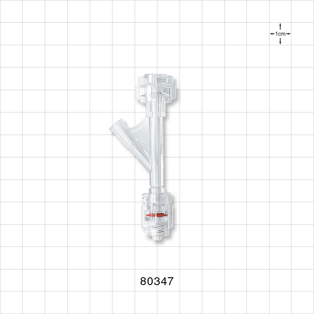 Hemostasis Valve Y Connector, Rotating Male Luer Lock, Female Luer Lock Sideport