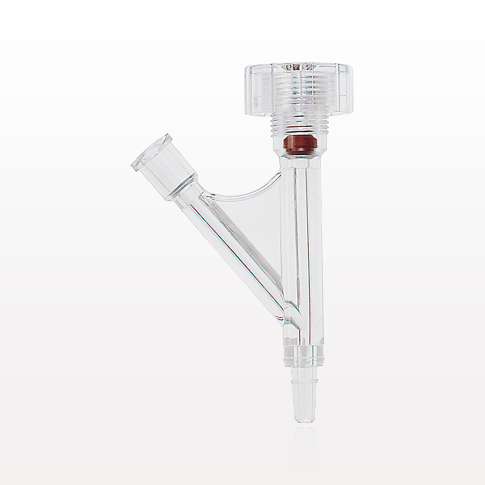 Hemostasis Valve Y Connector, Male Luer Slip, Female Luer Lock Sideport