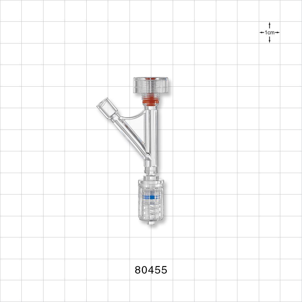 Hemostasis Valve Y Connector, Male Luer Lock, Female Luer Lock Sideport