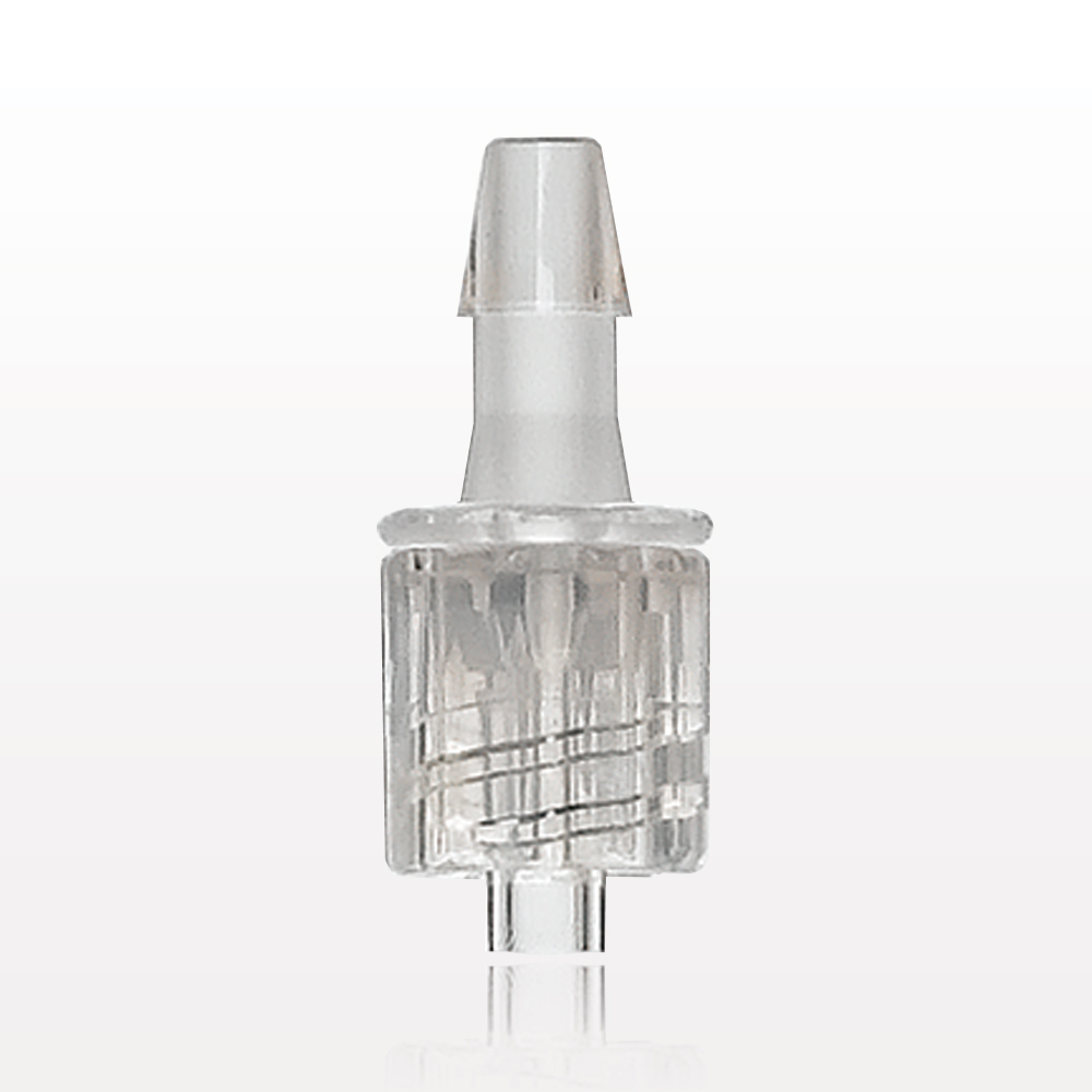 Male Luer w/Spin Lock, Barbed, Clear
