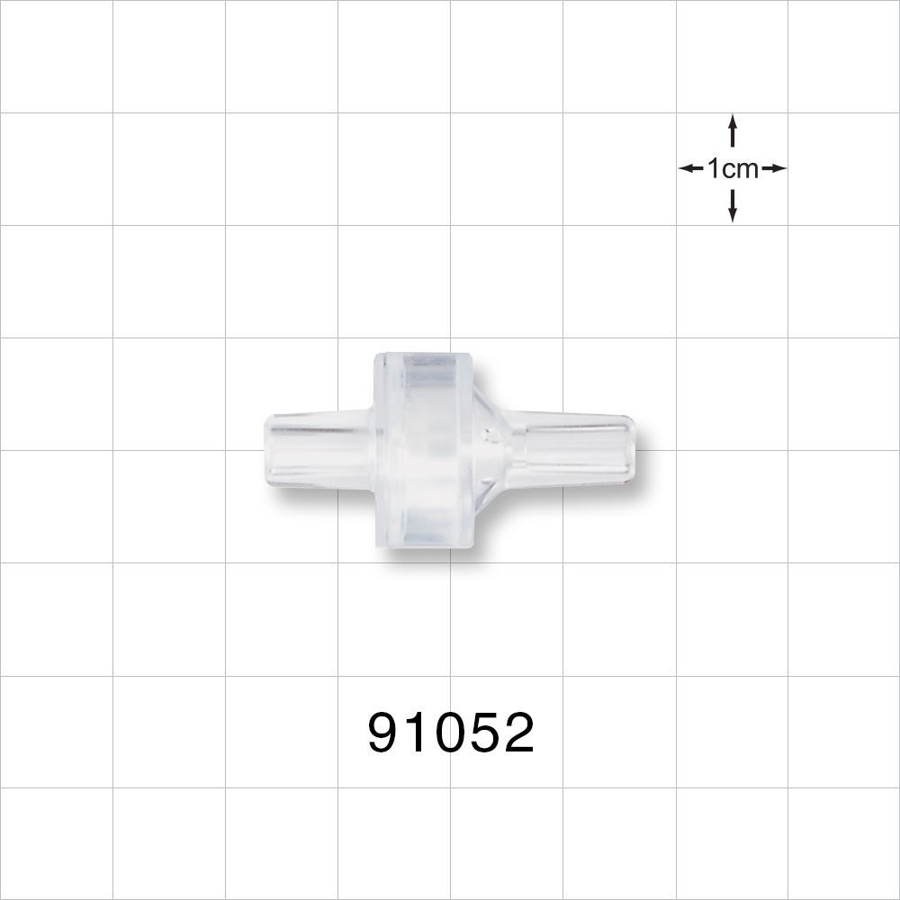 High-Flow Check Valve, Tubing Port Inlet, Tubing Port Outlet