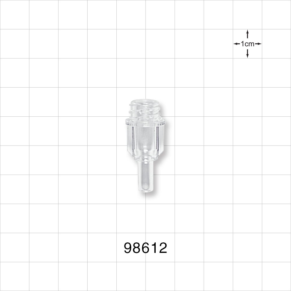 Large-Bore Female Connector, Clear