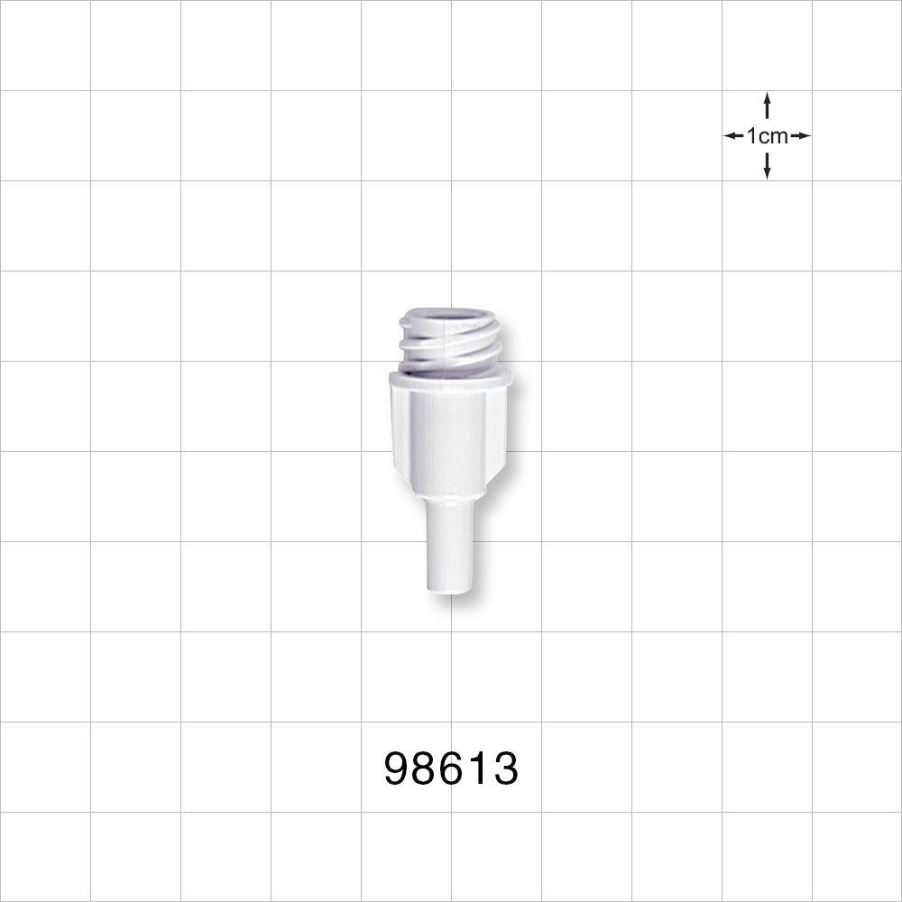 Large-Bore Female Connector, White