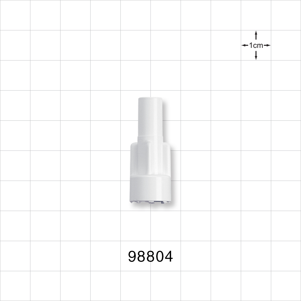 Large-Bore Male Connector, White