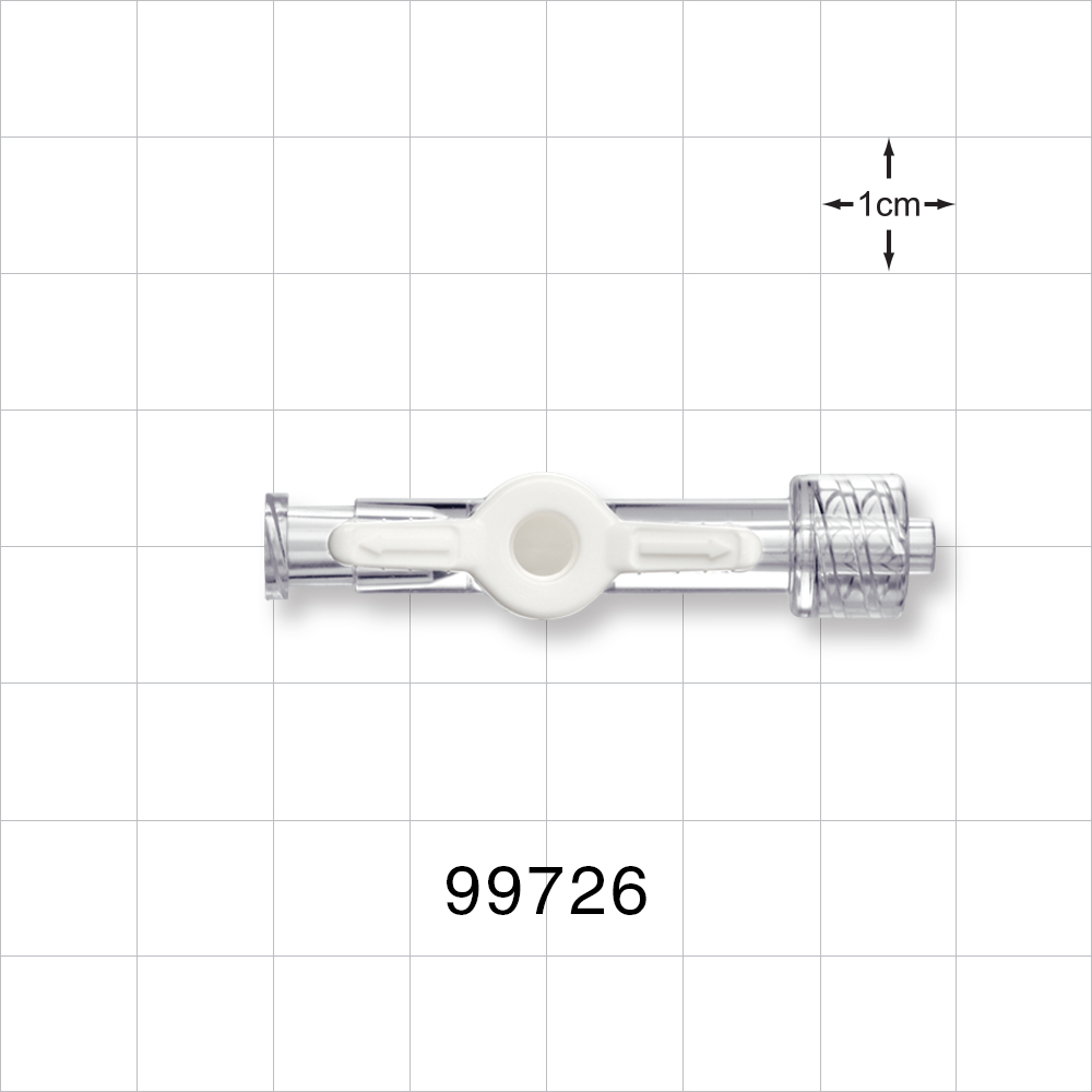 1-Way Stopcock, Female Luer Lock, Male Luer Lock