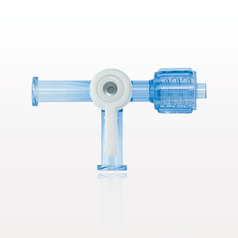 2-Way Stopcock, 2 Female Luer Locks, Swivel Male Luer Lock, 90 Degree Turn Handle