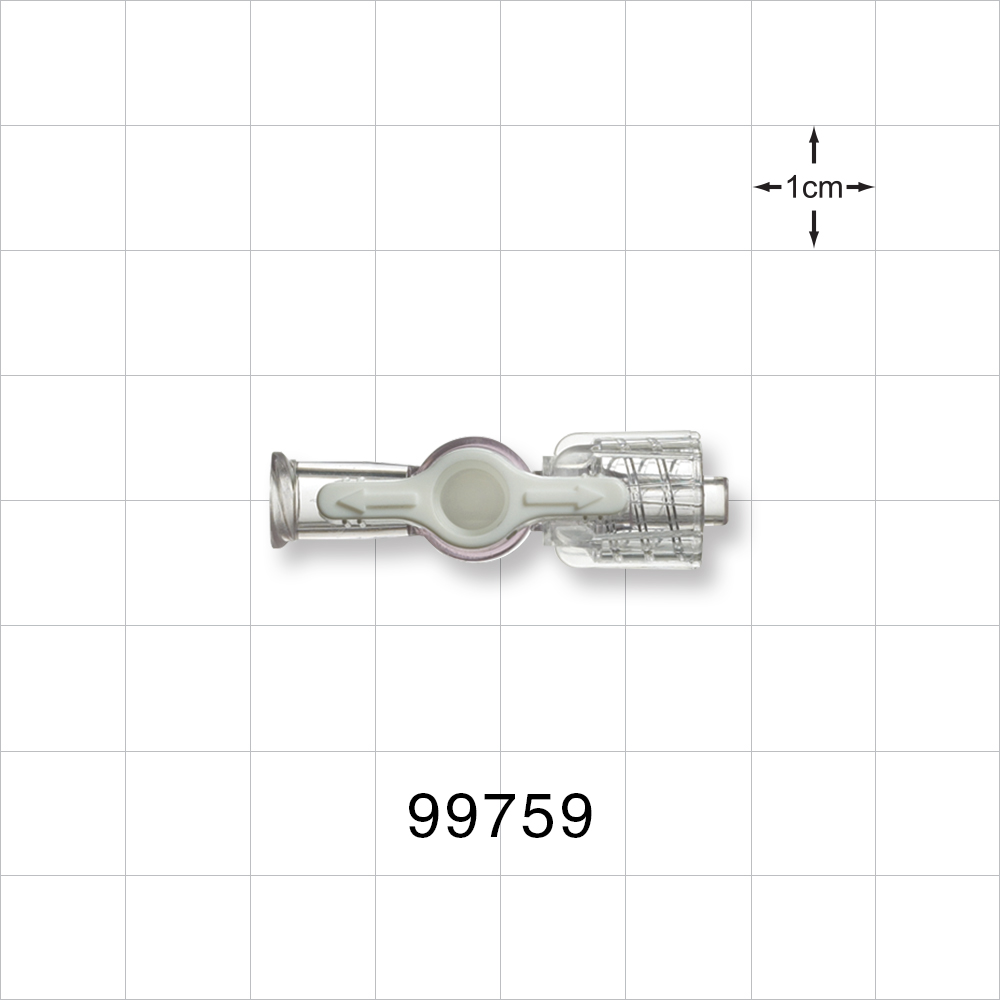 1-Way Stopcock, Female Luer Lock, Male Luer with Spin Lock