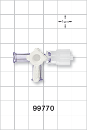 2-Way Stopcock, 2 Female Luer Locks, Rotating Male Luer Lock