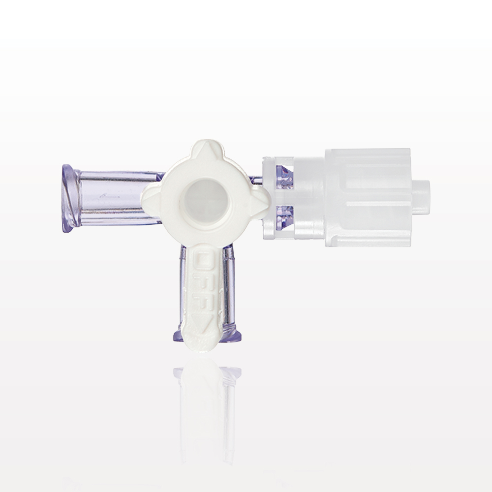 3-Way Stopcock, 2 Female Luer Locks, Rotating Male Luer Lock