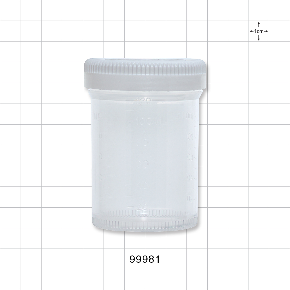 Specimen Container w/White Cap