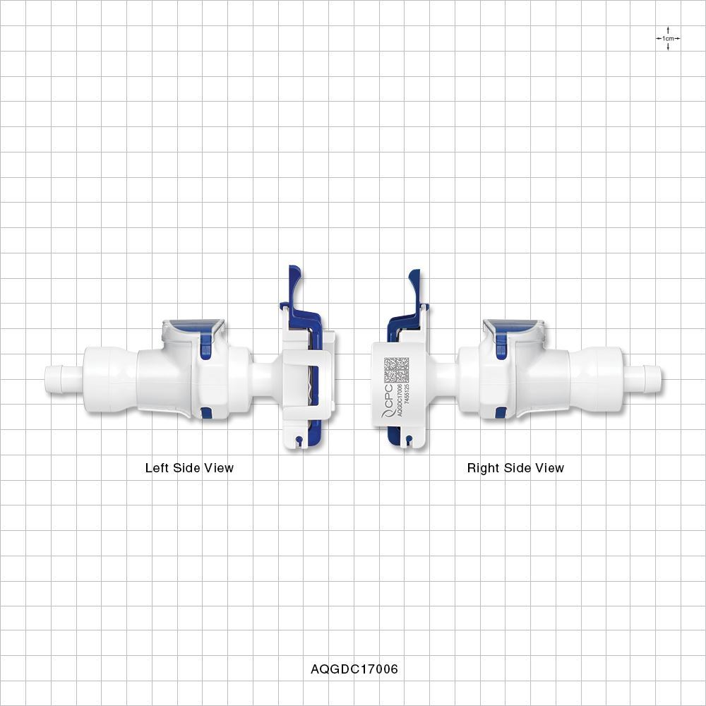 AseptiQuik® G Disconnect Connector, Genderless, Barbed