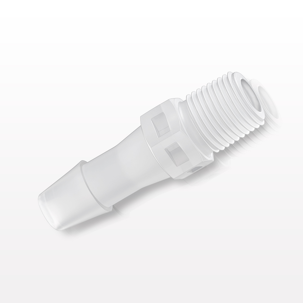 Threaded Connector, Barbed, Natural