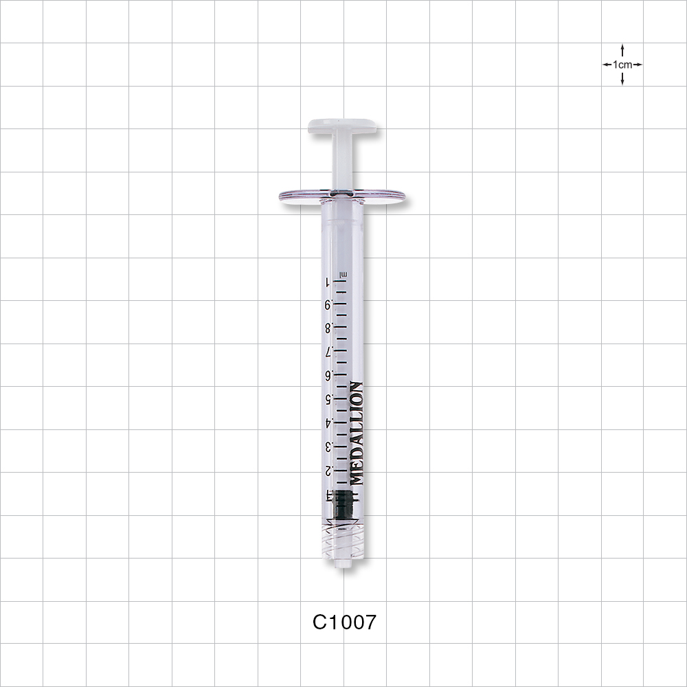 Medallion® Syringe, Male Luer Lock, White