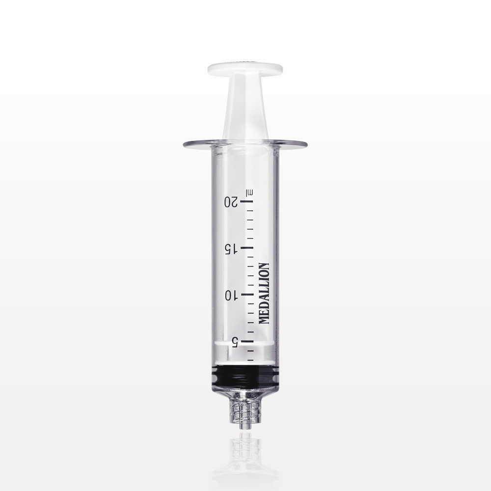 Medallion® Syringe, Male Luer Lock, White