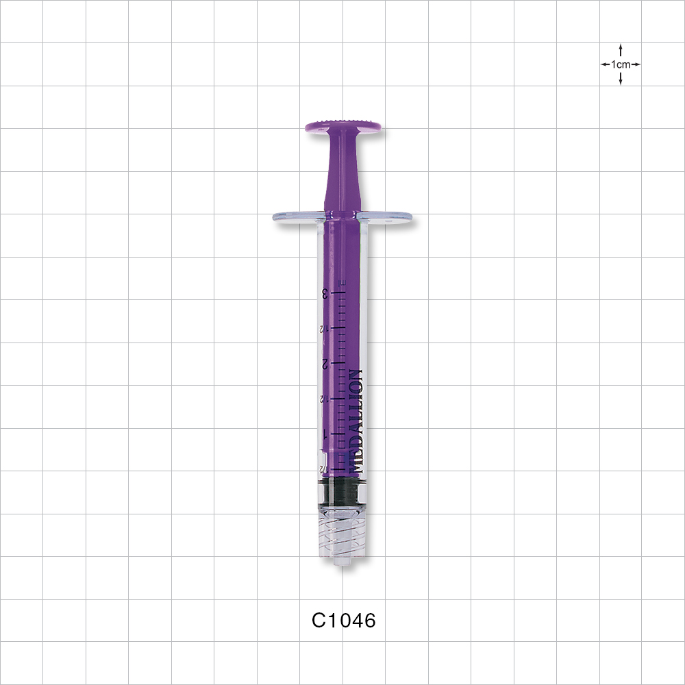 Medallion® Syringe, Male Luer Lock, Purple