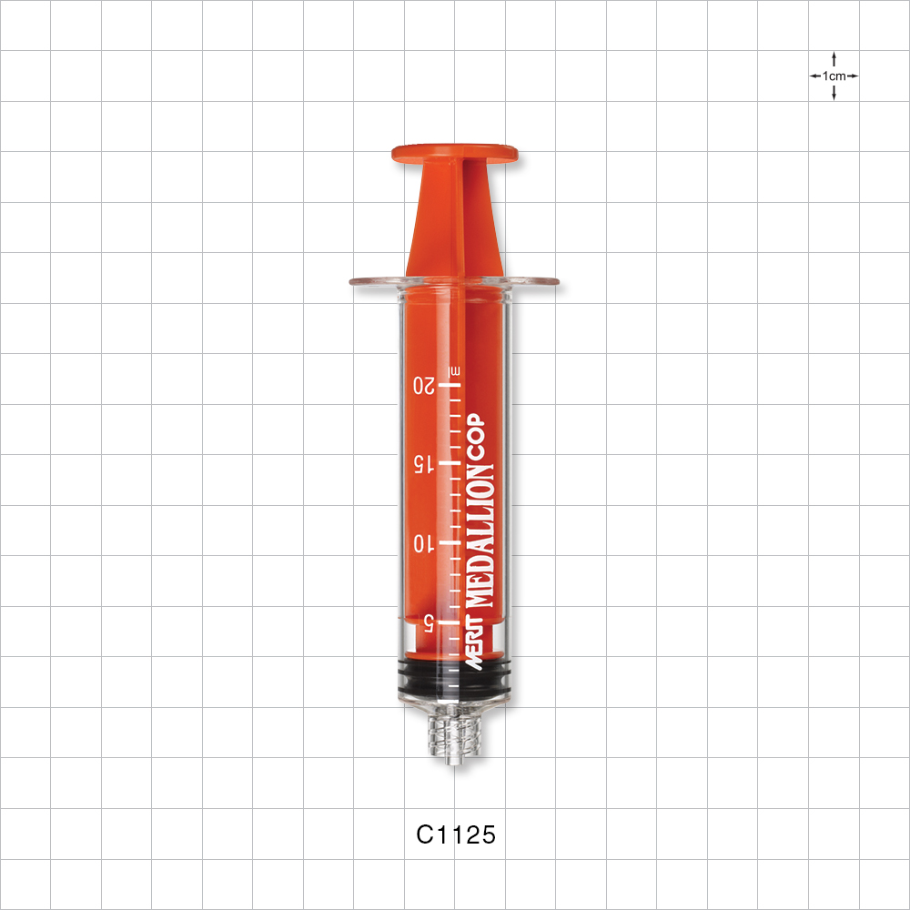 Medallion® COP Syringe, Male Luer Lock, Orange, 128/Box