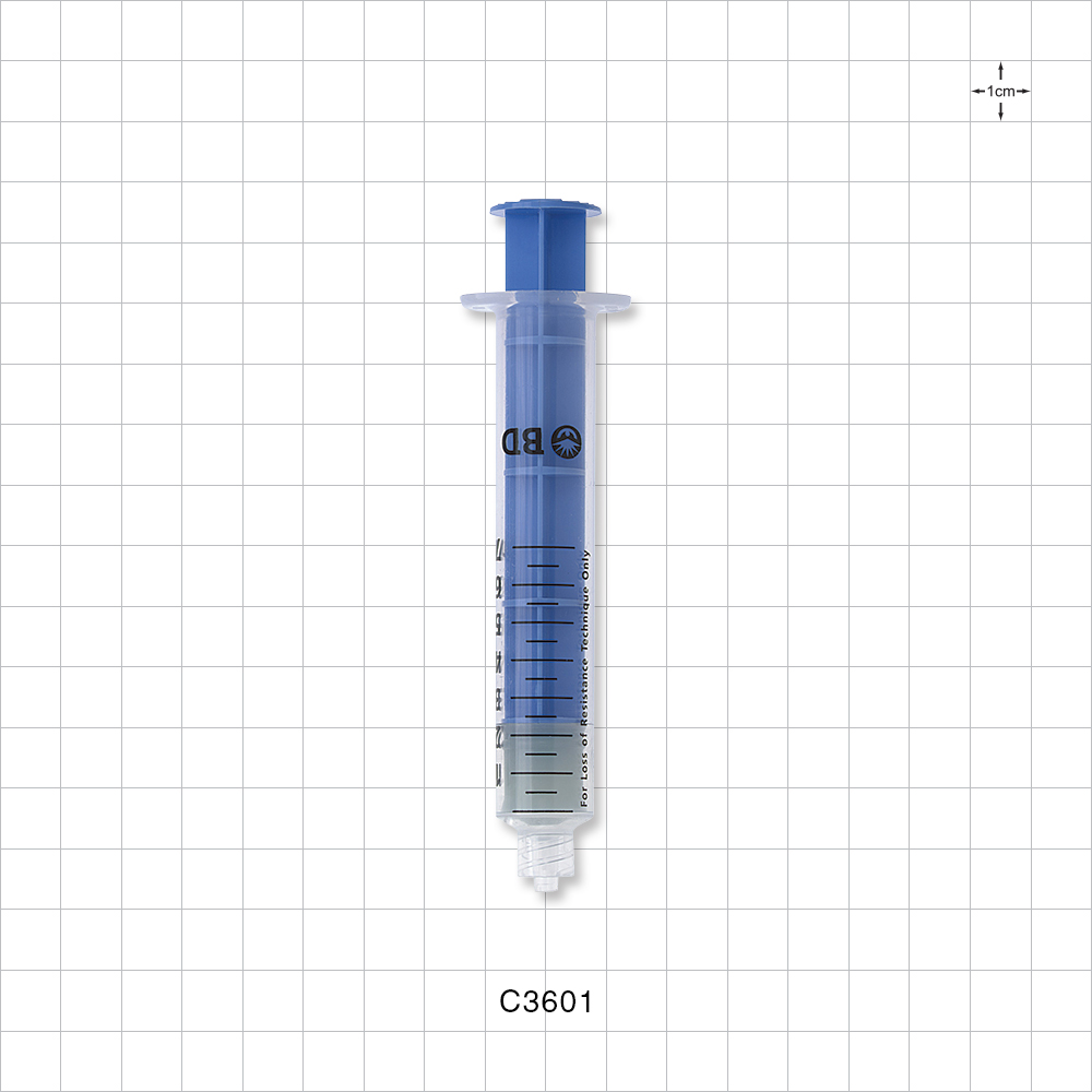 BD Epilor™ Plastic Loss of Resistance (LOR) Syringe, Male Luer Lock