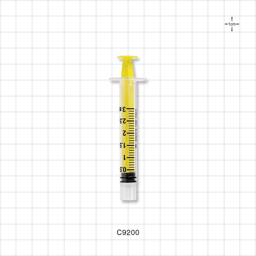 Male Slip NRFit™ Syringe, Yellow