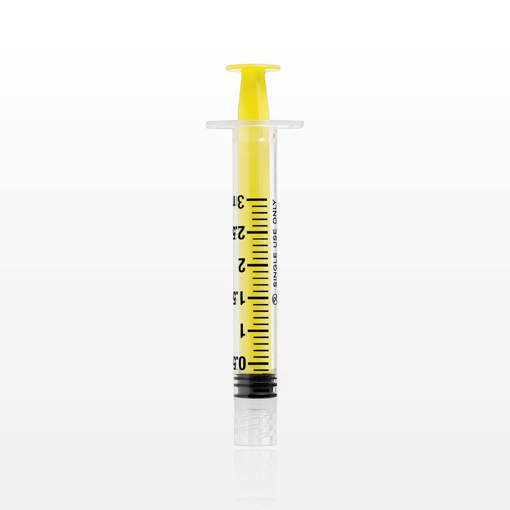 Male Lock NRFit™ Syringe, Yellow