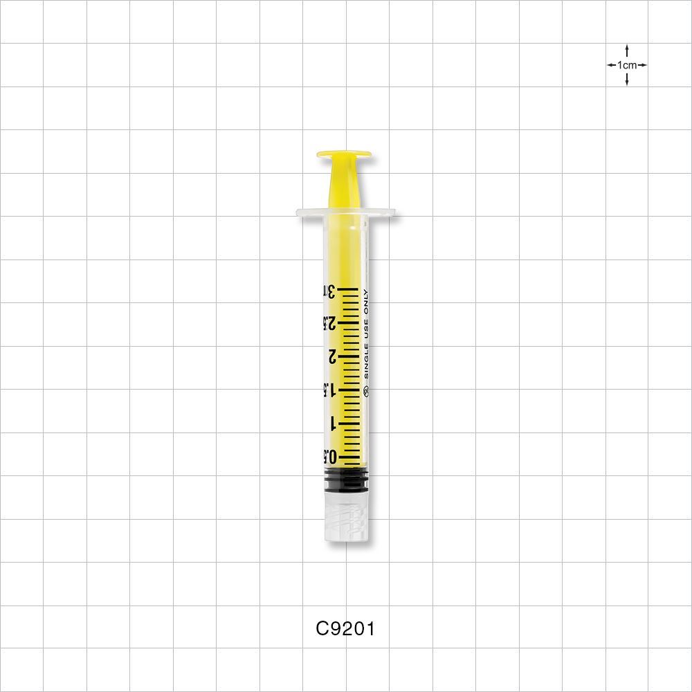 Male Lock NRFit™ Syringe, Yellow