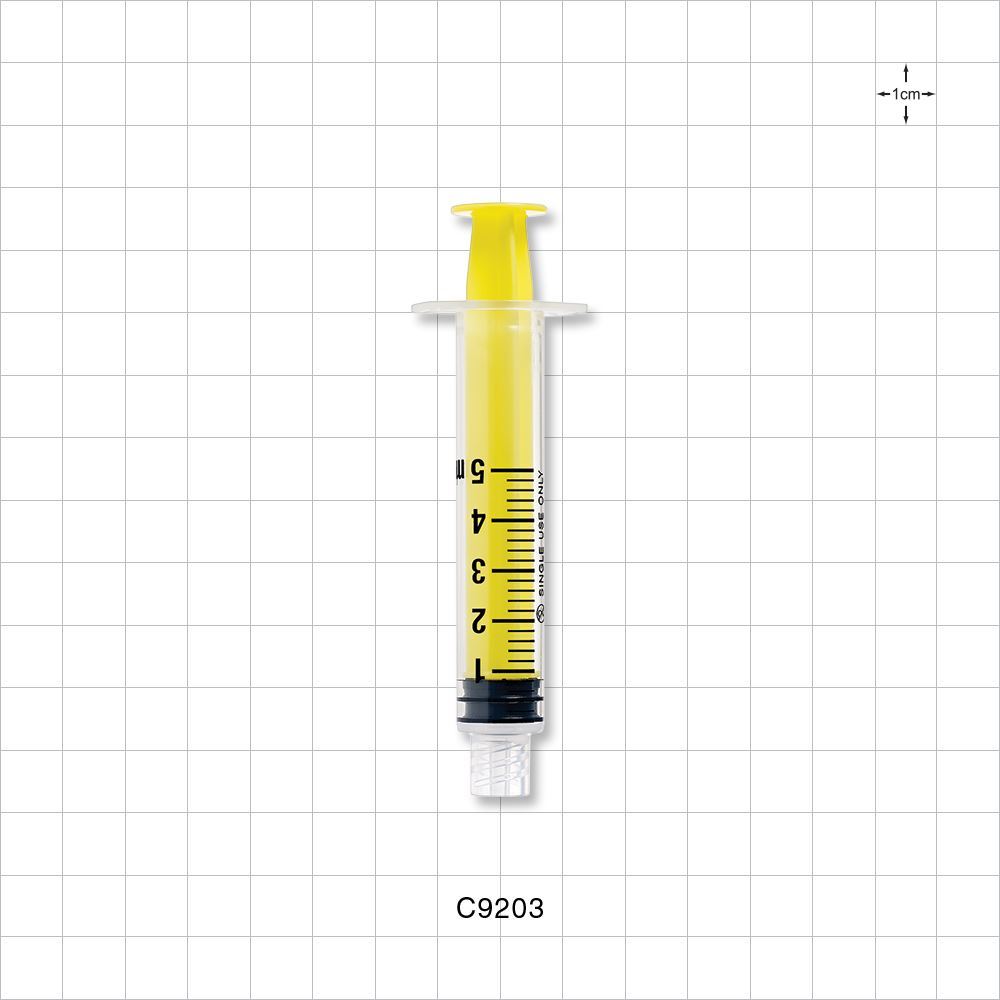 Male Lock NRFit™ Syringe, Yellow