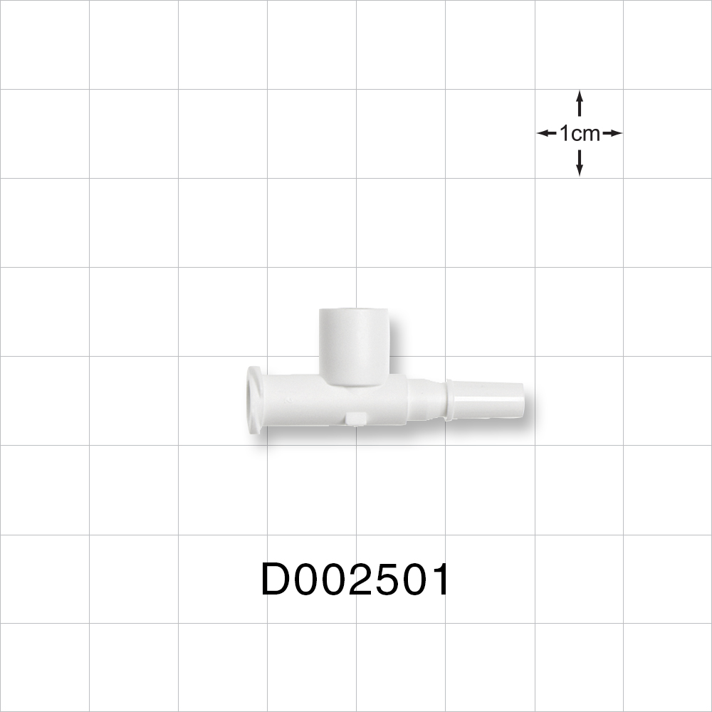 Pressure Relief T Valve, Female Luer Lock Inlet, Male Luer Slip Outlet