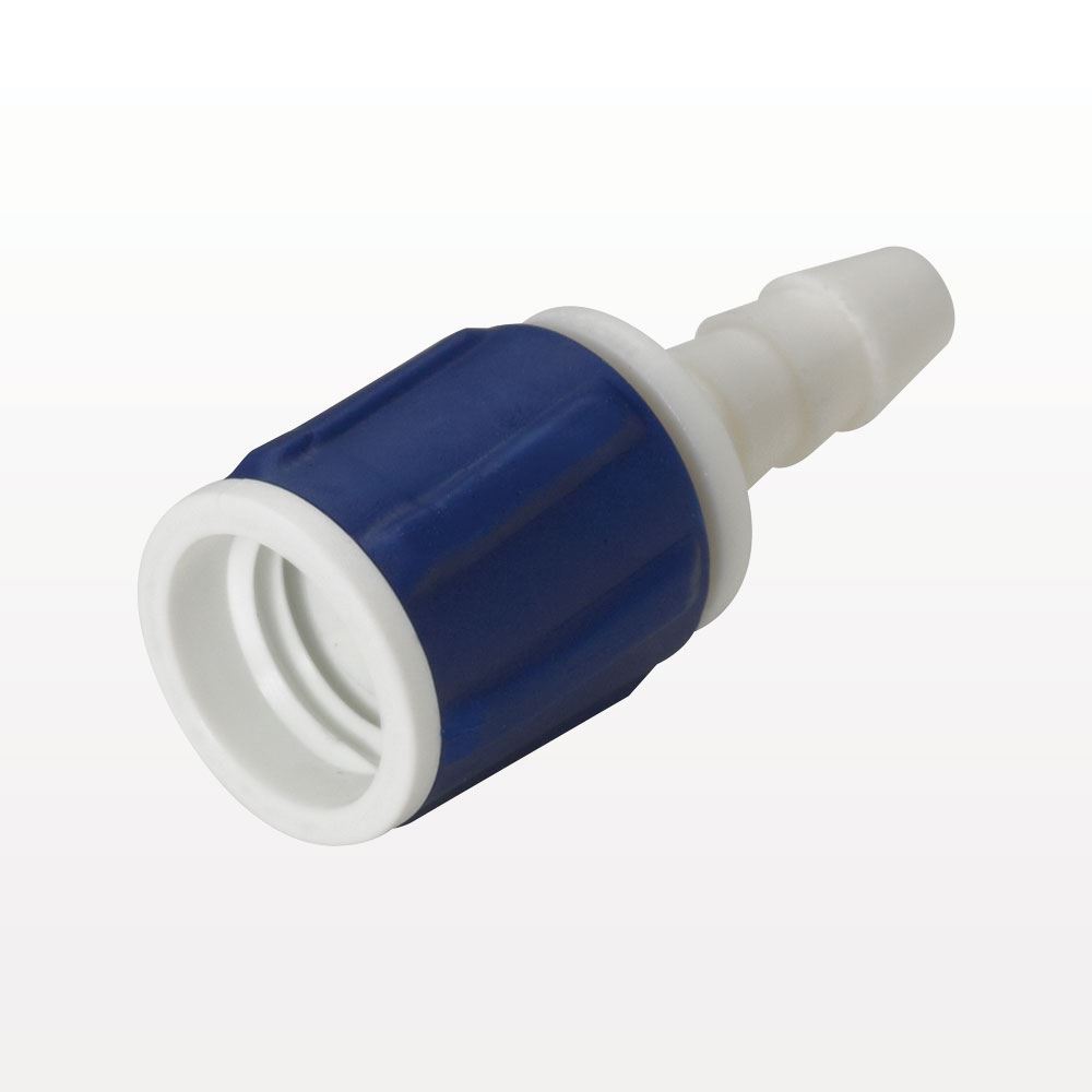 Threaded Connector, Barbed, 100/Bag
