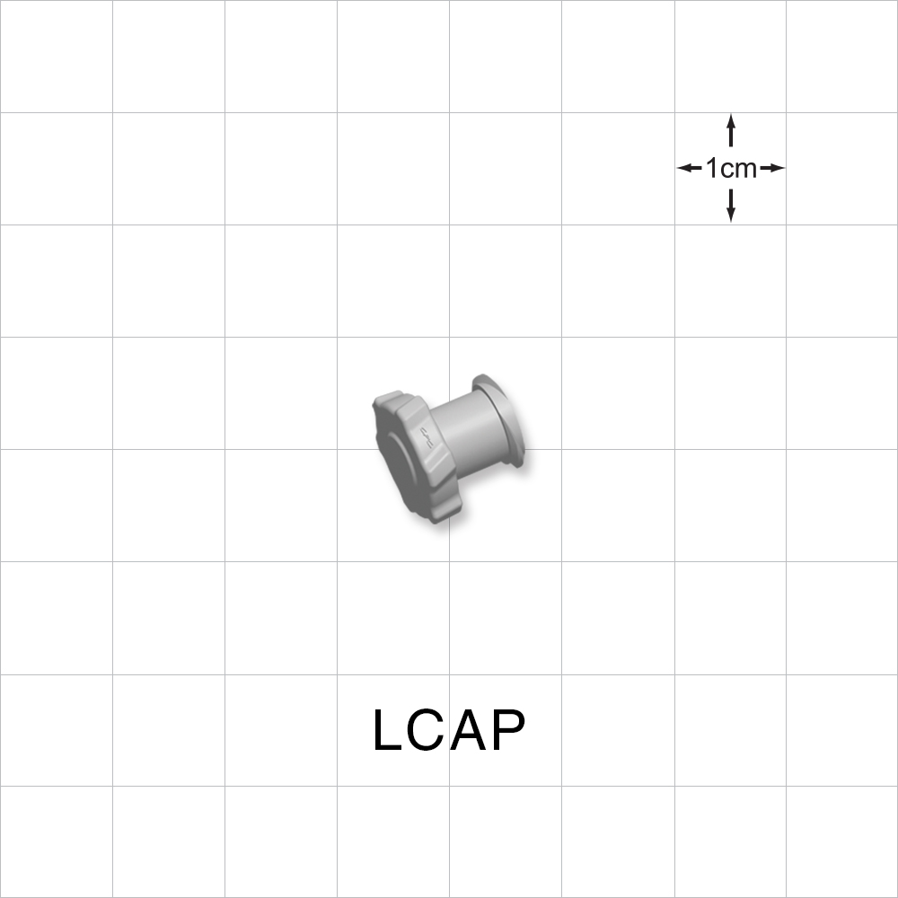 Female Luer Cap, Non-Vented, Natural, 100/Bag