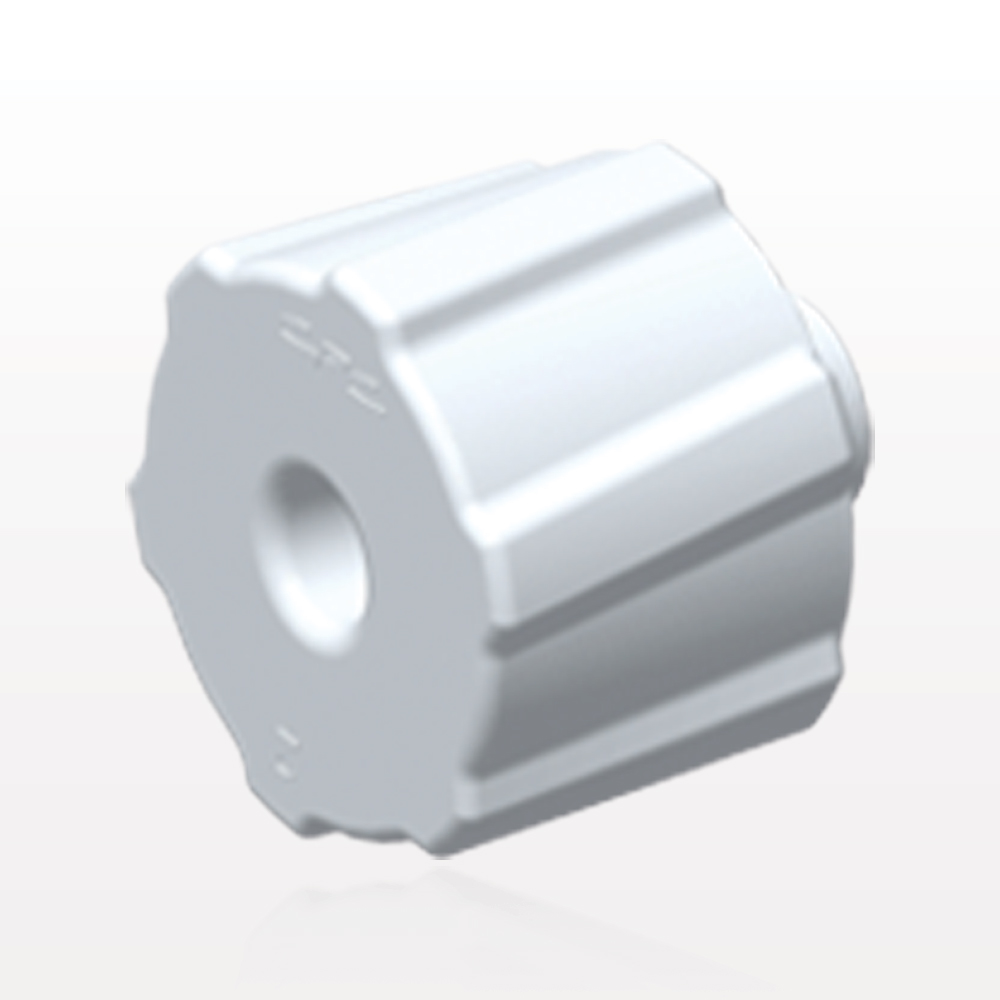 Male Luer Cap, Non-Vented, White, 100/Bag